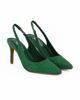 Immagine di MISS GLOBO - Décolleté slingback verde con strass e cinturino elasticizato, tacco 8cm