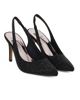 Immagine di MISS GLOBO - Décolleté slingback nera con strass e cinturino elasticizato, tacco 8cm
