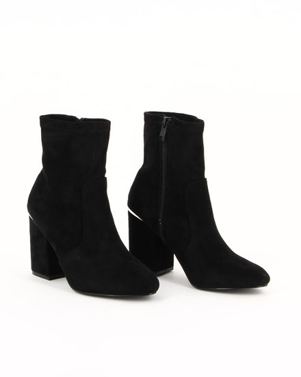 Immagine di MY JEWELS - Tronchetto nero scamosciato tacco 8,5cm
