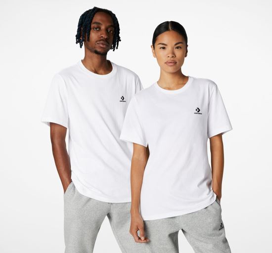 Immagine di CONVERSE - T-shirt bianca girocollo in cotone