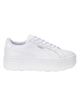 Immagine di PUMA - Sneakers bianca in VERA PELLE con dettagli argento e suola alta, numerata 36/39 - KARMEN L JR