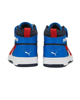 Immagine di PUMA - Sneakers alta da bambino bianca e blu con dettagli rossi e soletta in memory foam, numerata 28/35 - REBOUND JOY BLOCKED AC PS