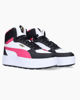 Immagine di PUMA - Sneakers alta da donna in VERA PELLE bianca e nera con dettagli rosa e suola alta - KARMEN REBELLE MID