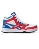 Immagine di REEBOK - Sneakers alta bianca e blu con dettagli rossi, numerata 35/38 - BB4500 COURT
