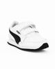 Immagine di PUMA - Sneakers da bambino bianca e nera in VERA PELLE con doppio strappo e soletta in memory foam, numerata 28/35 - ST RUNNER V3 L V PS