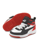 Immagine di PUMA - Sneakers alta da bambino nera e bianca con dettagli rossi e soletta in memory foam, numerata 28/35 - REBOUND JOY AC PS