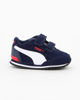 Immagine di PUMA - Sneakers da bambino blu e rossa in VERA PELLE con doppio strappo e soletta in memory foam, numerata 20/27 - ST RUNNER V3 SD V INF