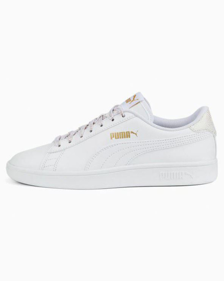 Immagine di PUMA - Sneakers bianche con dettagli oro, numerata 36/39 - SMASH V2 METALLICS JR