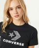 Immagine di CONVERSE - T-shirt girocollo in cotone nera slim fit
