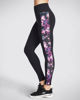 Immagine di SKECHERS - Leggins neri a vita alta con banda laterale floreale