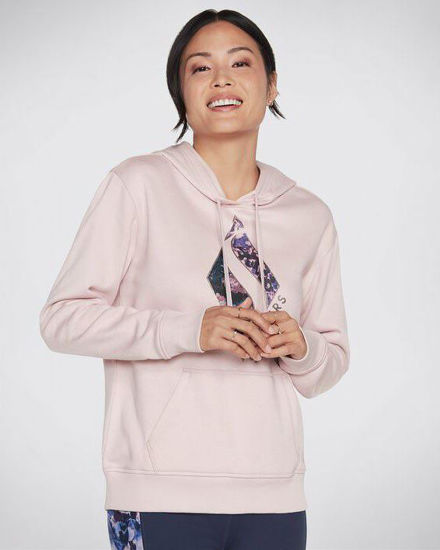 Immagine di SKECHERS - Felpa da donna bianca con cappuccio