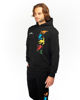 Immagine di KEITH HARING - UOMO FELPA NERA INVERNALE CON CAPPUCCIO E TASCA FRONTALE