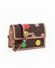Immagine di CORTINA POLO STYLE - Tracollina marrone con patta e stampe multicolor