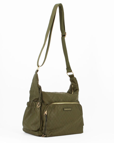 Immagine di CORTINA POLO STYLE - Tracolla verde loggata con tascone frontale e tasche laterali elasticizzate