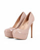Immagine di MISS GLOBO - Pumps cipria vernice con plateau e tacco 14cm