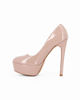 Immagine di MISS GLOBO - Pumps cipria vernice con plateau e tacco 14cm