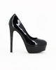 Immagine di MISS GLOBO - Pumps nero vernice con plateau e tacco 14cm