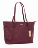 Immagine di MISS GLOBO - Borsa shopping bordeaux con tasche laterali e ciondolo metallico con logo