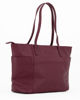 Immagine di MISS GLOBO - Borsa shopping bordeaux con tasche laterali e ciondolo metallico con logo