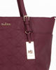 Immagine di MISS GLOBO - Borsa shopping bordeaux con tasche laterali e ciondolo metallico con logo