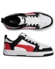 Immagine di PUMA - Sneakers bianca e nera con dettagli rossi e soletta in memory foam, numerata 36/39 - REBOUND LAYUP LO SL JR