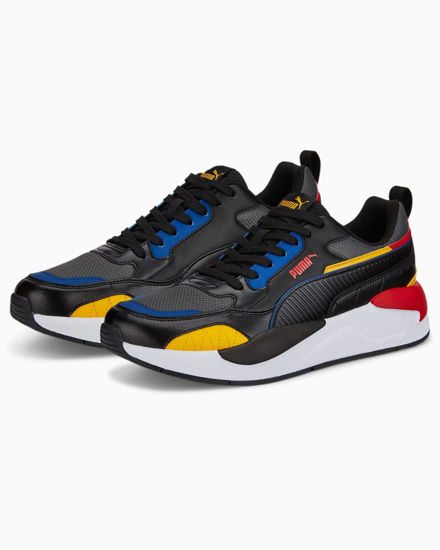 Immagine di PUMA - Sneakers da uomo nera con dettagli colorati e soletta in memory foam - X-RAY 2 SQUARE