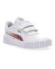 Immagine di PUMA - Sneakers da bambina bianca con logo metallizzato, numerata 20/27 - CARINA 2.0 HOLO V INF