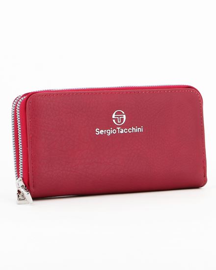 Immagine di Portafoglio donna rosso con logo in rilievo, con portacarte e portamonete - Sergio Tacchini