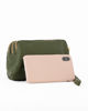 Immagine di ENRICO COLLEZIONE - Pochette verde militare con tre scomparti e portachiavi interno