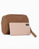 Immagine di ENRICO COLLEZIONE - Pochette terra con tre scomparti e portachiavi interno