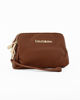 Immagine di ENRICO COLLEZIONE - Pochette marrone con tre scomparti e portachiavi interno