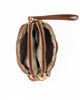 Immagine di ENRICO COLLEZIONE - Pochette marrone con tre scomparti e portachiavi interno