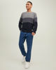Immagine di JACK&JONES - MAGLIONE UOMO A GIROCOLLO BLU/GRIGIO