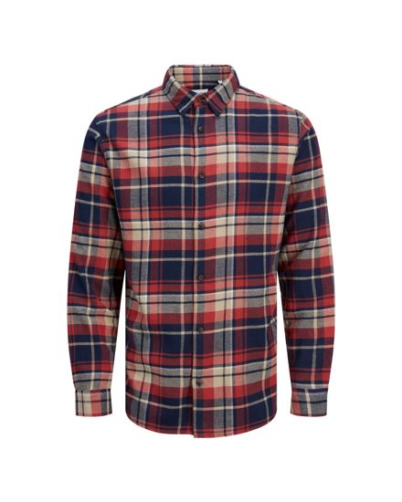 JACK & JONES Camicia Uomo In Misto Cotone E Lino, Denim Look, Chiusura Con Bottoni, Tessuto: 43% Cotone, 29% Cotone Riciclato, 28% Lino
