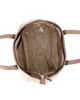 Immagine di LANCETTI - Borsa due manici loggata beige a fasce verticali con tracolla removibile