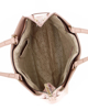 Immagine di LANCETTI - Borsa due manici nude trapuntata con borchie oro e fibbie laterali, tracolla removibile