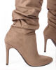 Immagine di MISS GLOBO - Stivale arricciato beige scamosciato - tacco 9,5cm