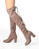 Immagine di MISS GLOBO - Stivale beige alla coscia con laccetto regolabile- tacco 8cm