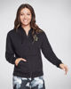 Immagine di SKECHERS -  Felpa donna nera, full zip con cappuccio