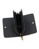 Immagine di Portafoglio donna nero e camel , doppio scomparto portacarte e portaspicci - LANCETTI
