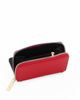 Immagine di Portafoglio donna rosso con borchie frontali, portaspicci e portacarte - LANCETTI