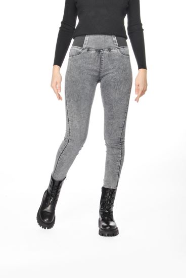 Immagine di TATOO - Jeans grigio da donna effetto pancia piatta