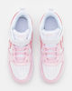 Immagine di NIKE - Sneakers da bambina bianca e rosa con logo satinato e strappo, numerata 28/35 - COURT BOROUGH LOW 2