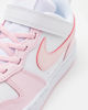 Immagine di NIKE - Sneakers da bambina bianca e rosa con logo satinato e strappo, numerata 28/35 - COURT BOROUGH LOW 2