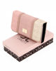 Immagine di Portafoglio donna rosa e beige con  portaspicci e portacarte - LANCETTI