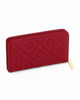 Immagine di Portafoglio donna rosso con cuciture a cuore,  portaspicci e portacarte - LANCETTI