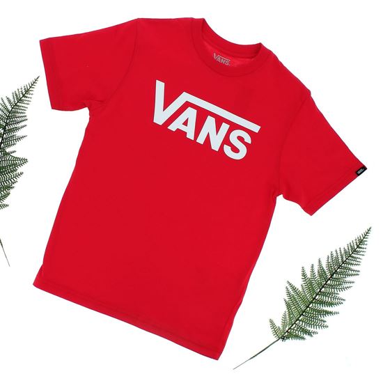 Immagine di VANS - T shirt girocollo da ragazzo rossa con logo bianco, 8/16 anni