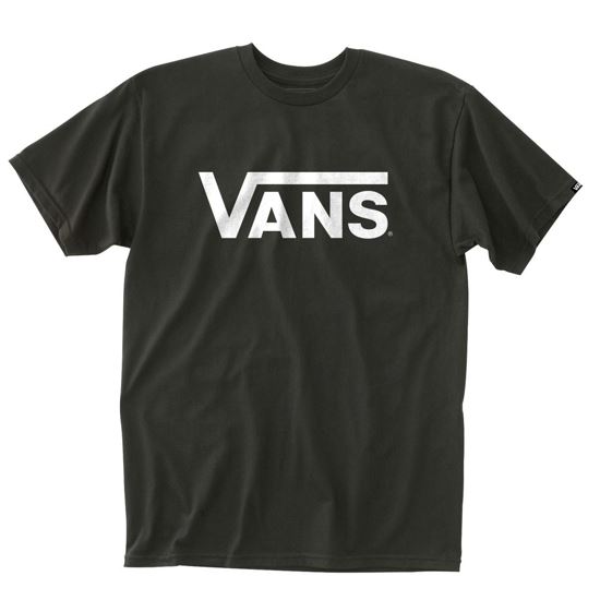 Immagine di VANS - T shirt girocollo da ragazzo nera con logo bianco, 8/16 anni