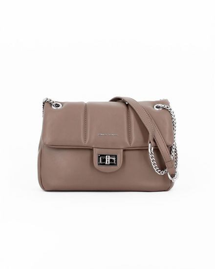 Immagine di DAVID JONES - Borsa a tracolla catena con patta e chiusura girello , tre scomparti interni