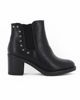 Immagine di ZOE - Tronchetto nero con borchie ed inserto elastcizzato - tacco 6,5cm